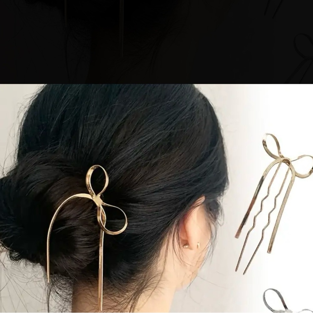 Elegant Gold Hairpin - Picture 1 of 3